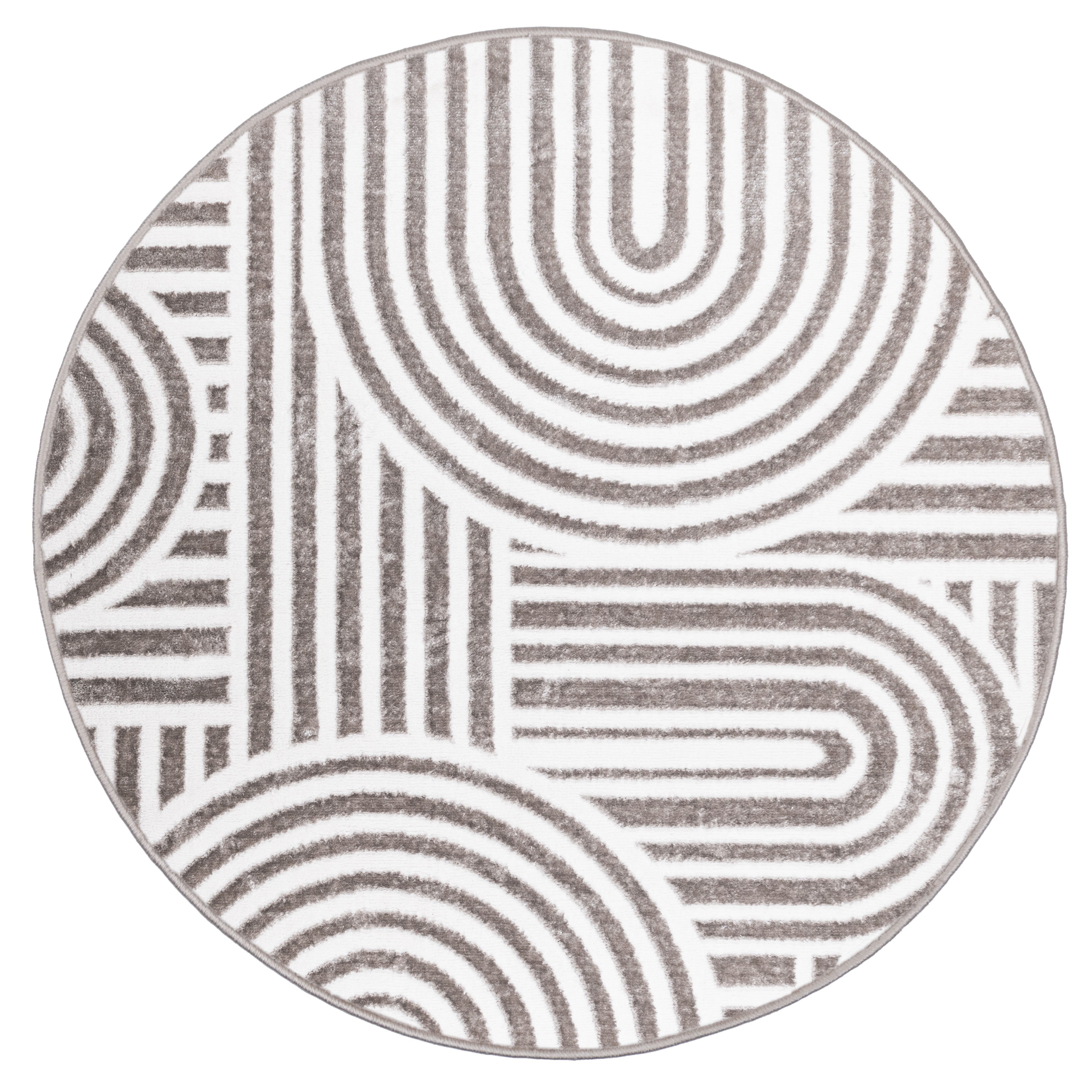 Dywan Multidecor Salamanca 100 cm koło modern szary 1 szt.