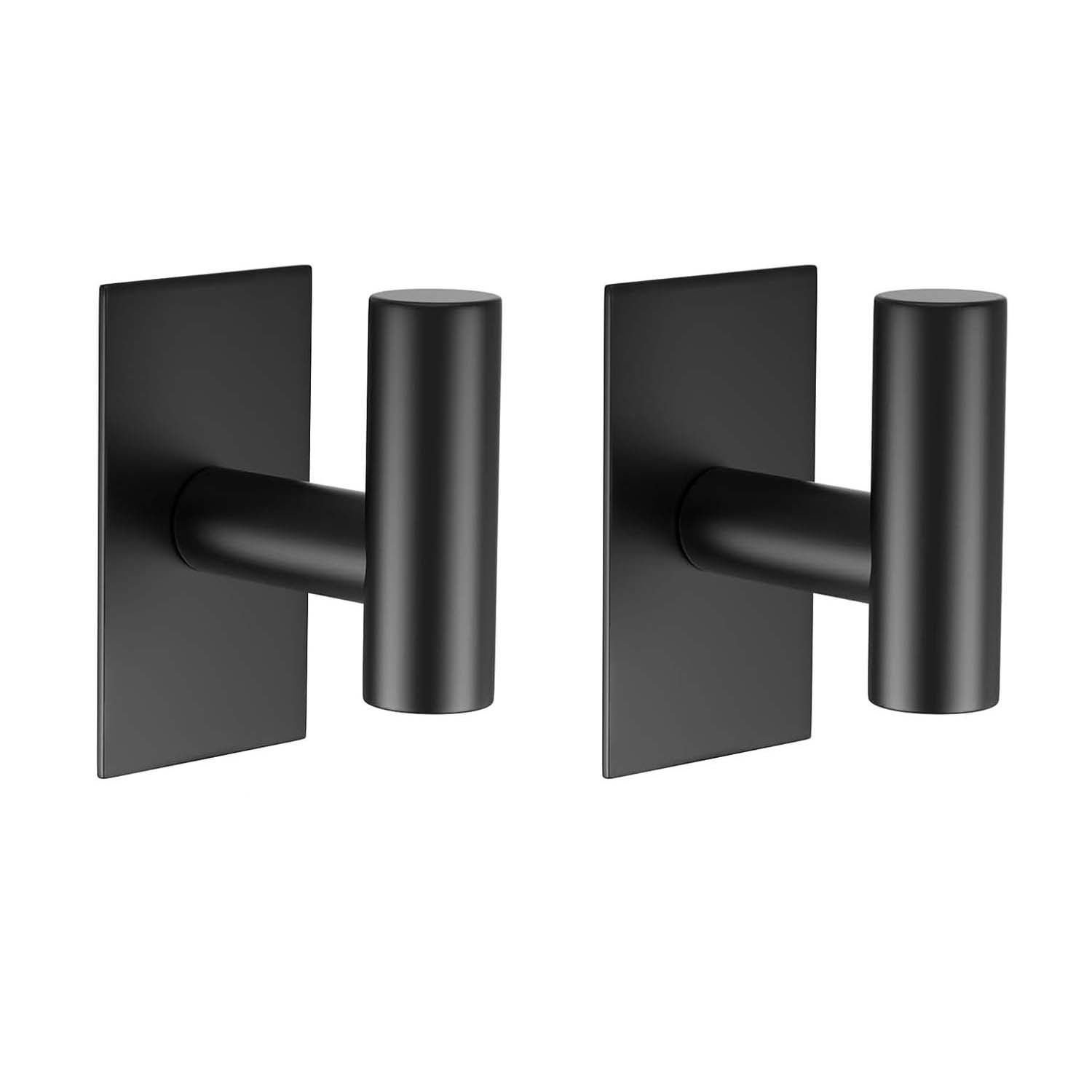 2 mocne, wodoszczelne samoprzylepne haczyki ścienne ze stali nierdzewnej na płaszcze, kapelusze, klucze, ubrania, szafy, kuchnie i łazienki