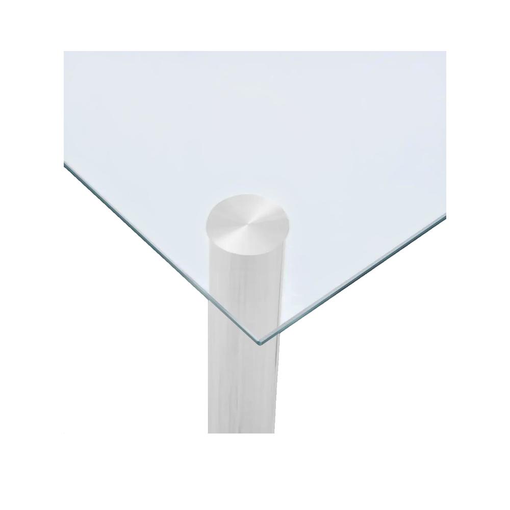 Vidaxl Mesa De Comedor Vidrio Templado Transparente 120X60x75 Cm - Imagen 2