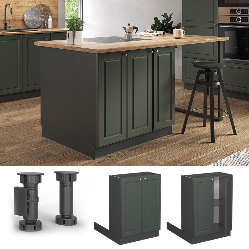 Vicco Îlot de cuisine Fame-Line, Vert Or Campagne, 60cm sans PT - 2
