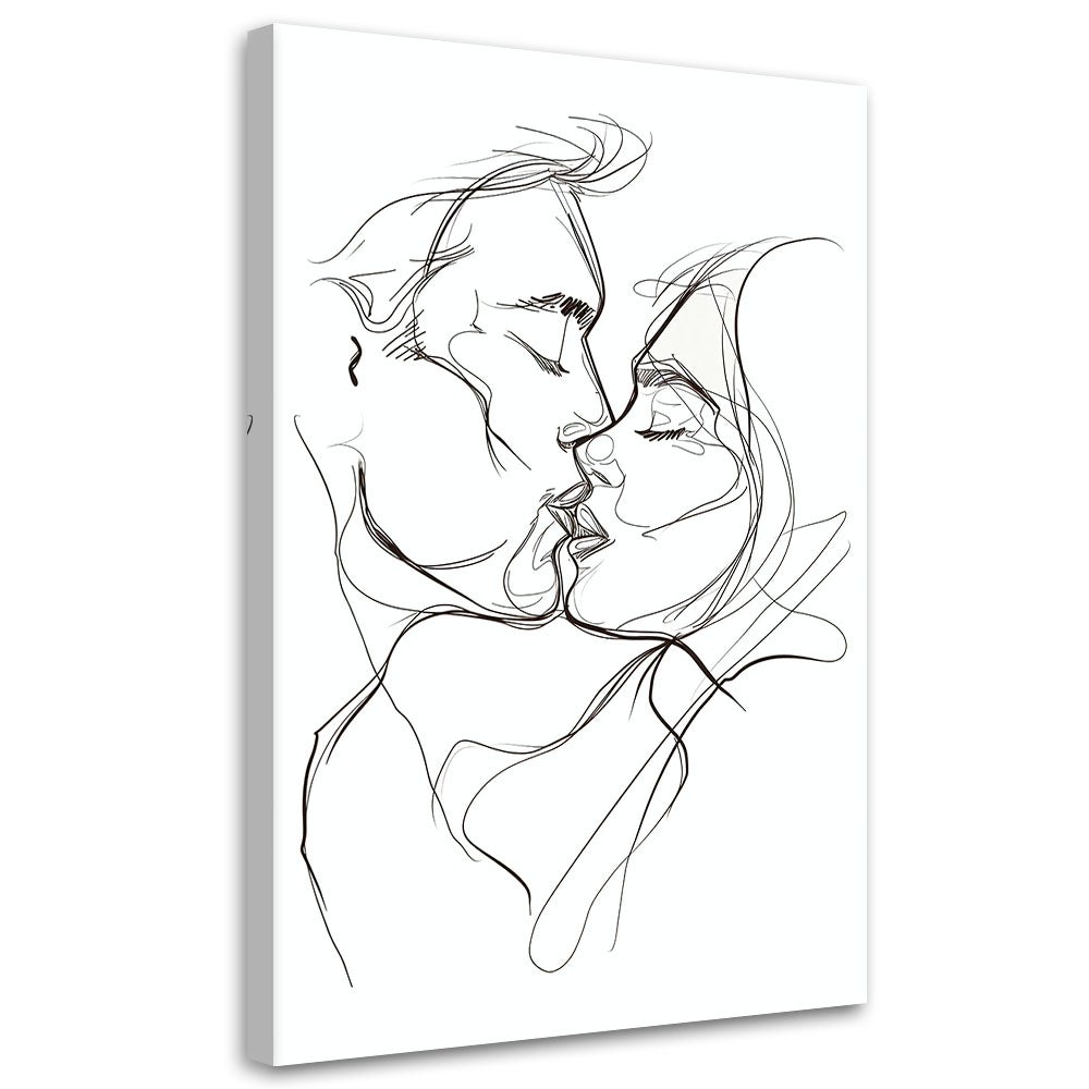 Obraz, Pocałunek Czarno biały 40x60