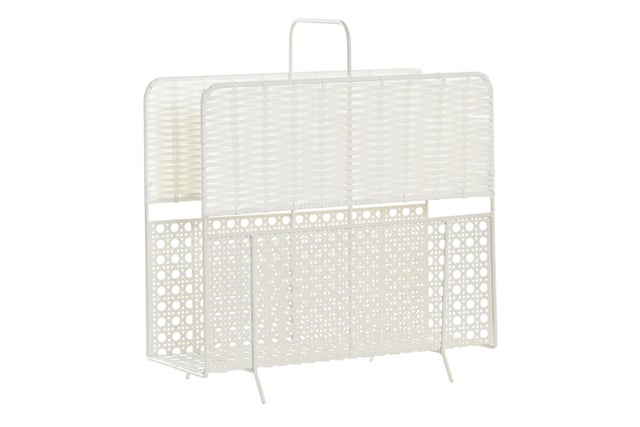 Porte-revues en osier 36,5x15x41 Porte-revues en osier en métal