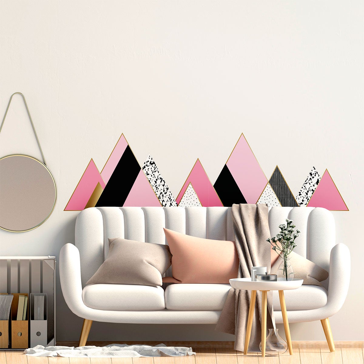 Adesivo montagna scandinavo hoggar - Sticker adesivo - adesivi murali - 60x90cm - 5