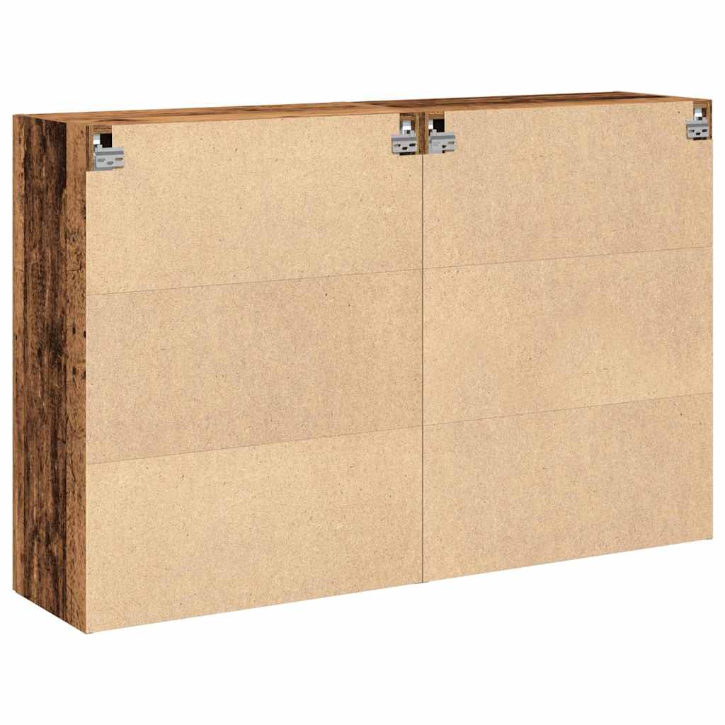 Armarios de pared 2 pcs Madera envejecida 69,5 x 34 x 90 cm vidaXL - 8
