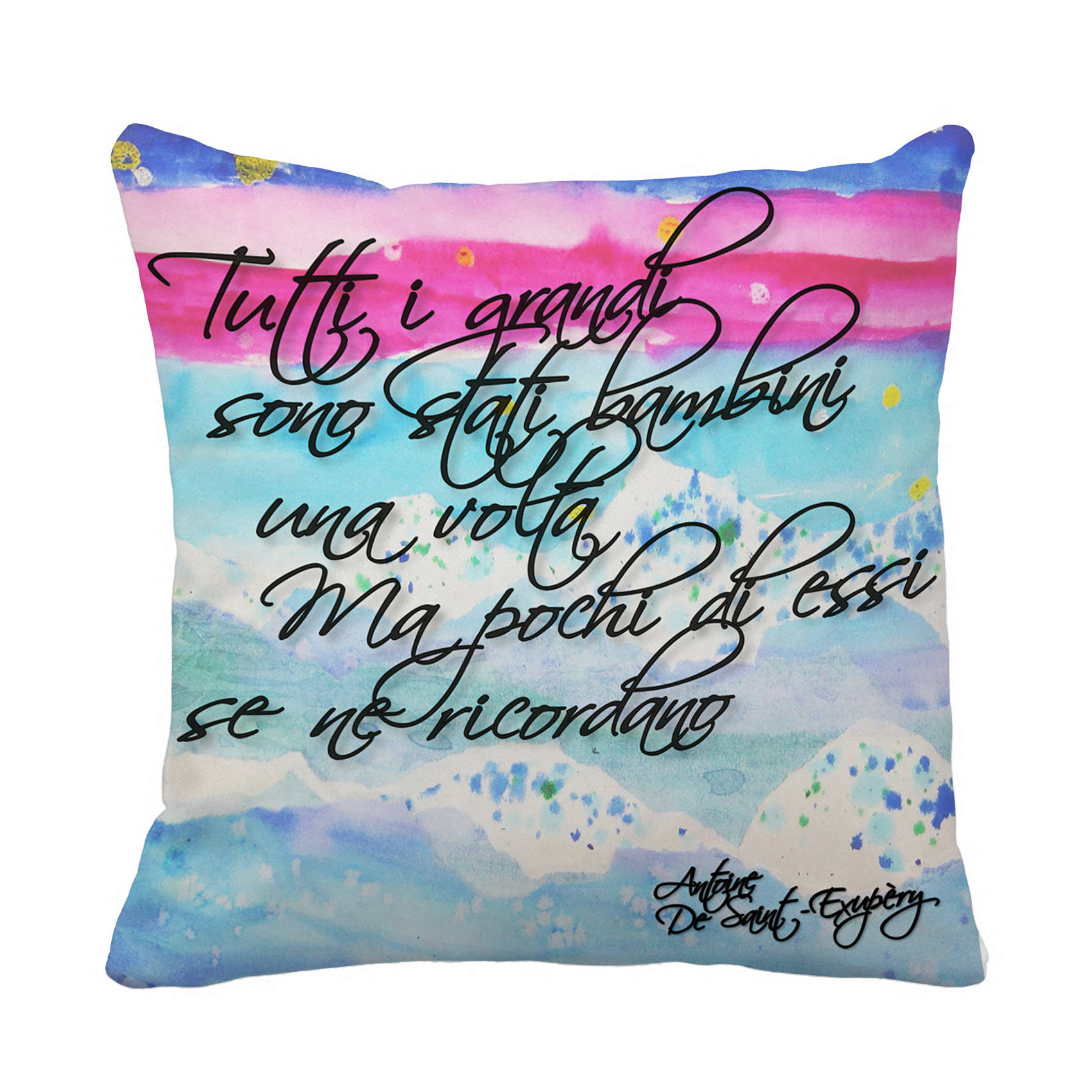 CUSCINI LETTERARI - Copricuscino in Juta lavata / Juta washed pillow case THINK BIG - Size 38x25cm main image 1