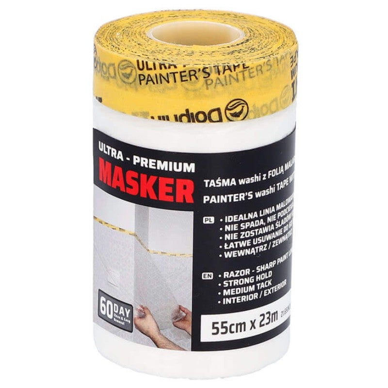 Masker Washi, Blue Dolphin, z Folią Malarską, 55cm x 23m