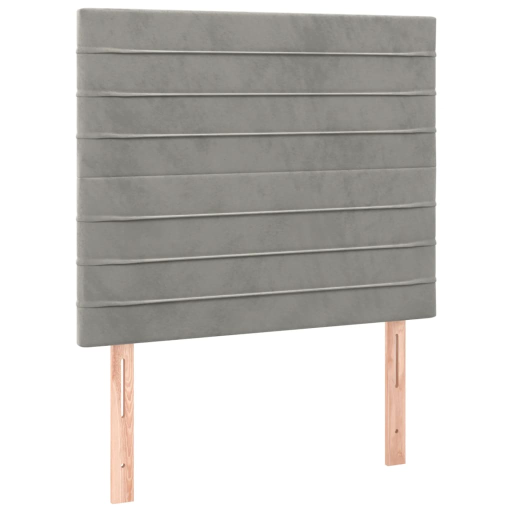 Cadre de lit sans matelas, en velours, gris clair, pour la chambre, 100 × 200 cm - 8