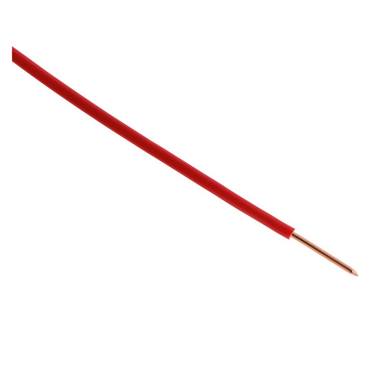 Fil électrique H07V-U 2,5mm² rouge - 25m - Zenitech - 2