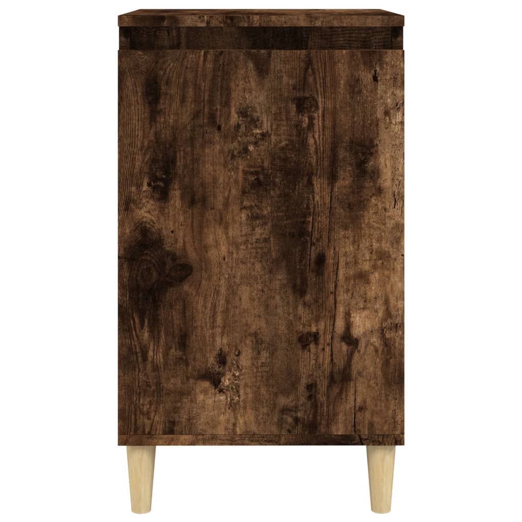 vidaXL Table de chevet chêne fumé 40x35x70 cm bois d'ingénierie - 5