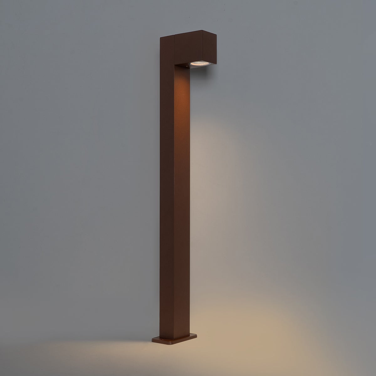 Qazqa industrial baliza exterior para jardín - Baleno - marrón óxido max. 35w, compatible con bombilla LED, 230V gu10, 80cm IP44 - 9