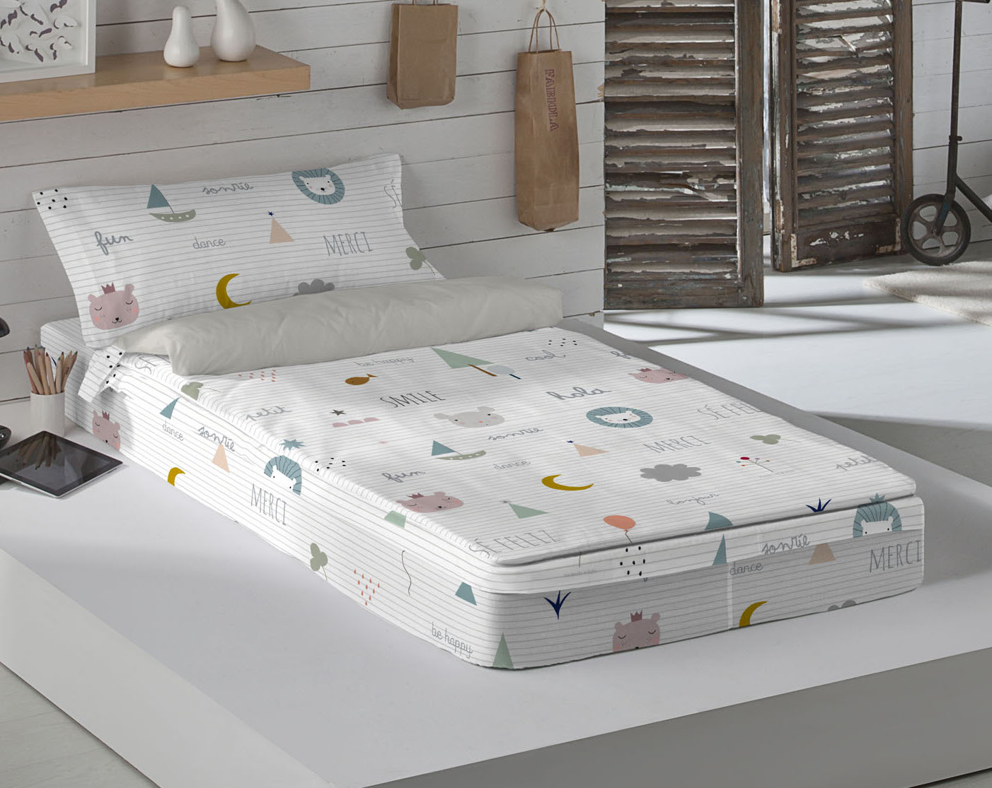 Saco nordico sin relleno 100% algodón se feliz cama 105 (105x190/200 cm)