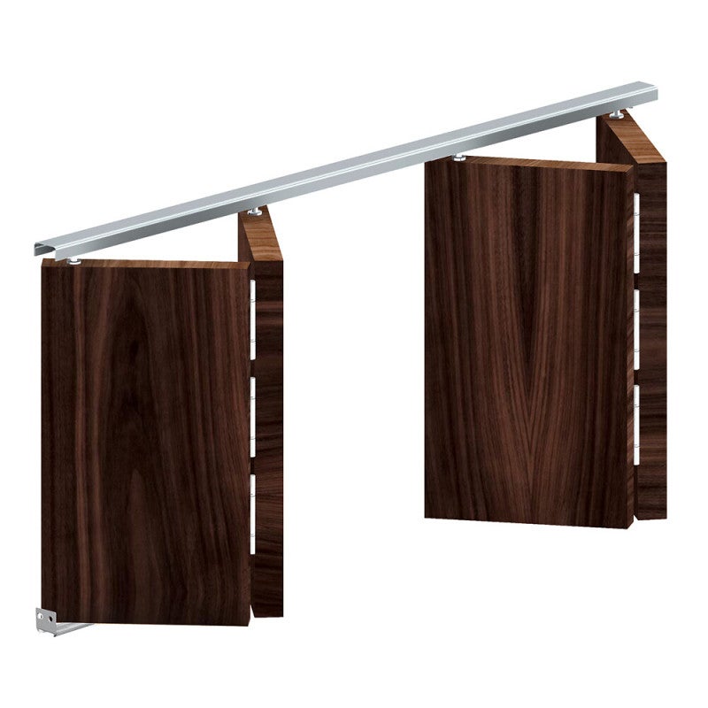 Système coulissant pliant SLID'UP 200 pour porte de placard 4 panneaux - rail 1822 mm - 14 kg - 4