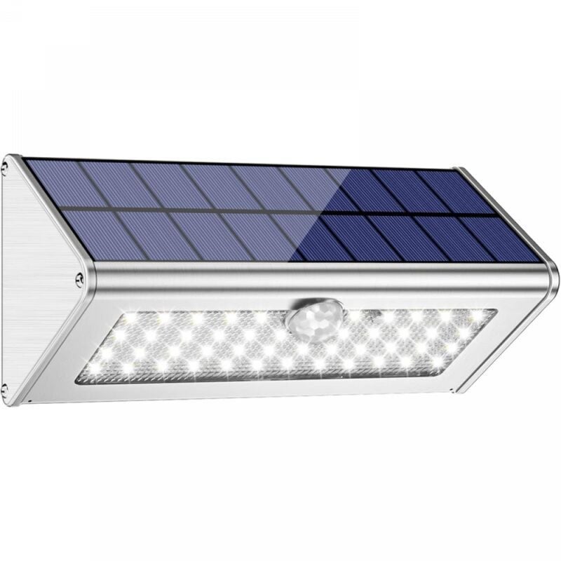 Zewnętrzna lampa solarna, wodoodporna IP65, bezprzewodowa, 4500 mAh, 46 diod LED, solarny reflektor ogrodowy