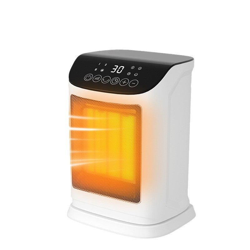 Calefactor de ventilador de bajo consumo: calefactor eléctrico cerámico ptc de 1800 w, temporizador, mando a distancia, 4 modos.
