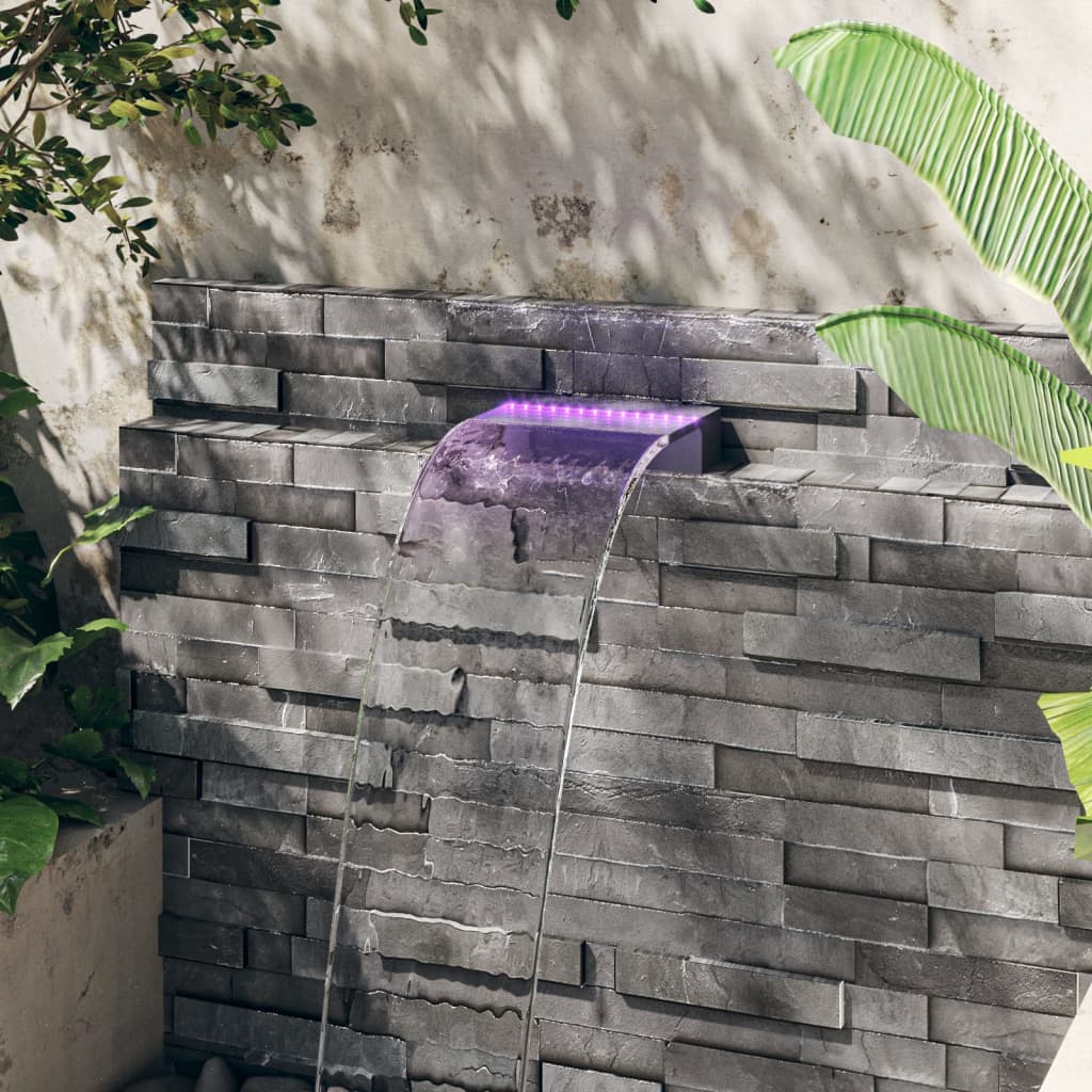 Fuente cascada con led rgb acrílico 30cm vidaxl