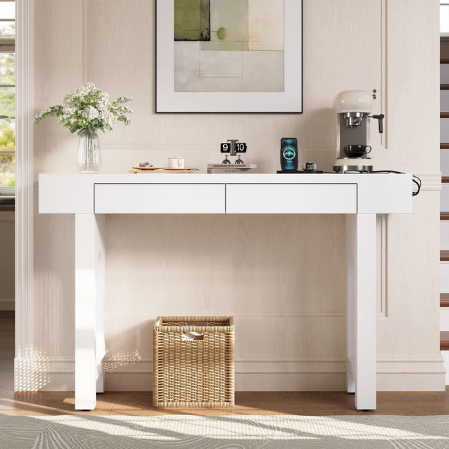 Console élégante avec tiroirs et multiprises pour l'entrée, buffet à ...