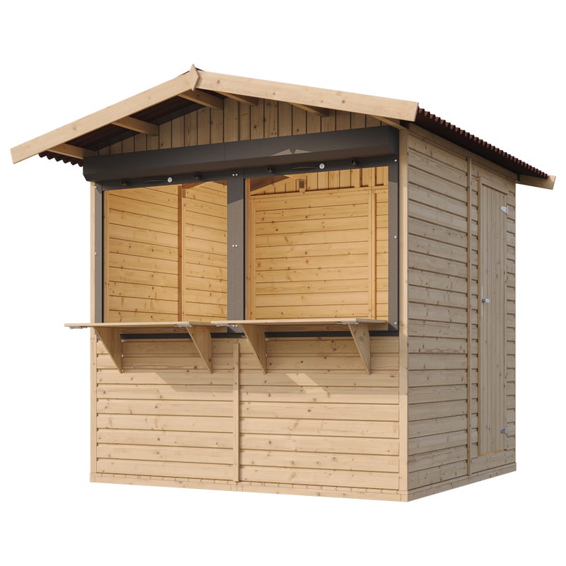 Drewniany kiosk ogrodowy – 253x263 cm / 4 m² – TIMBELA M149Z