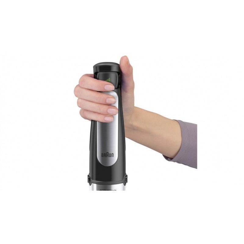 Braun Batidora De Brazo Minipimer Mq7035xbi. Tecnología Antisalpicaduras. Sistema Easy Click. 1.000 W. 600 Ml. Color Blanco , Leroy Merlin