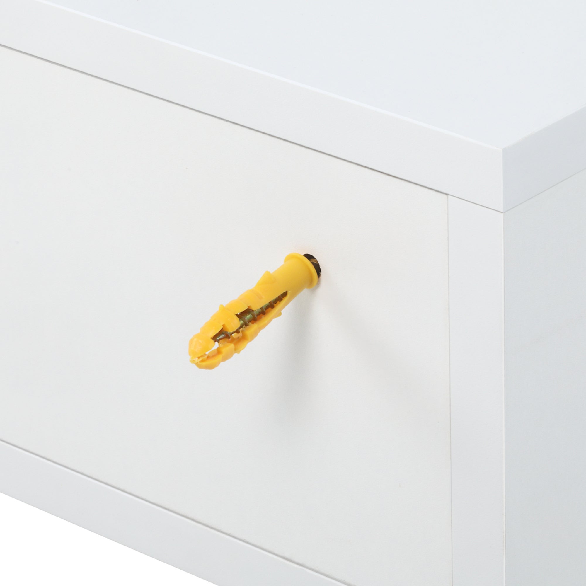 Mesa de Cabeceira HOMCOM Branco Melamina de Madeira 40x30x15cm - 5