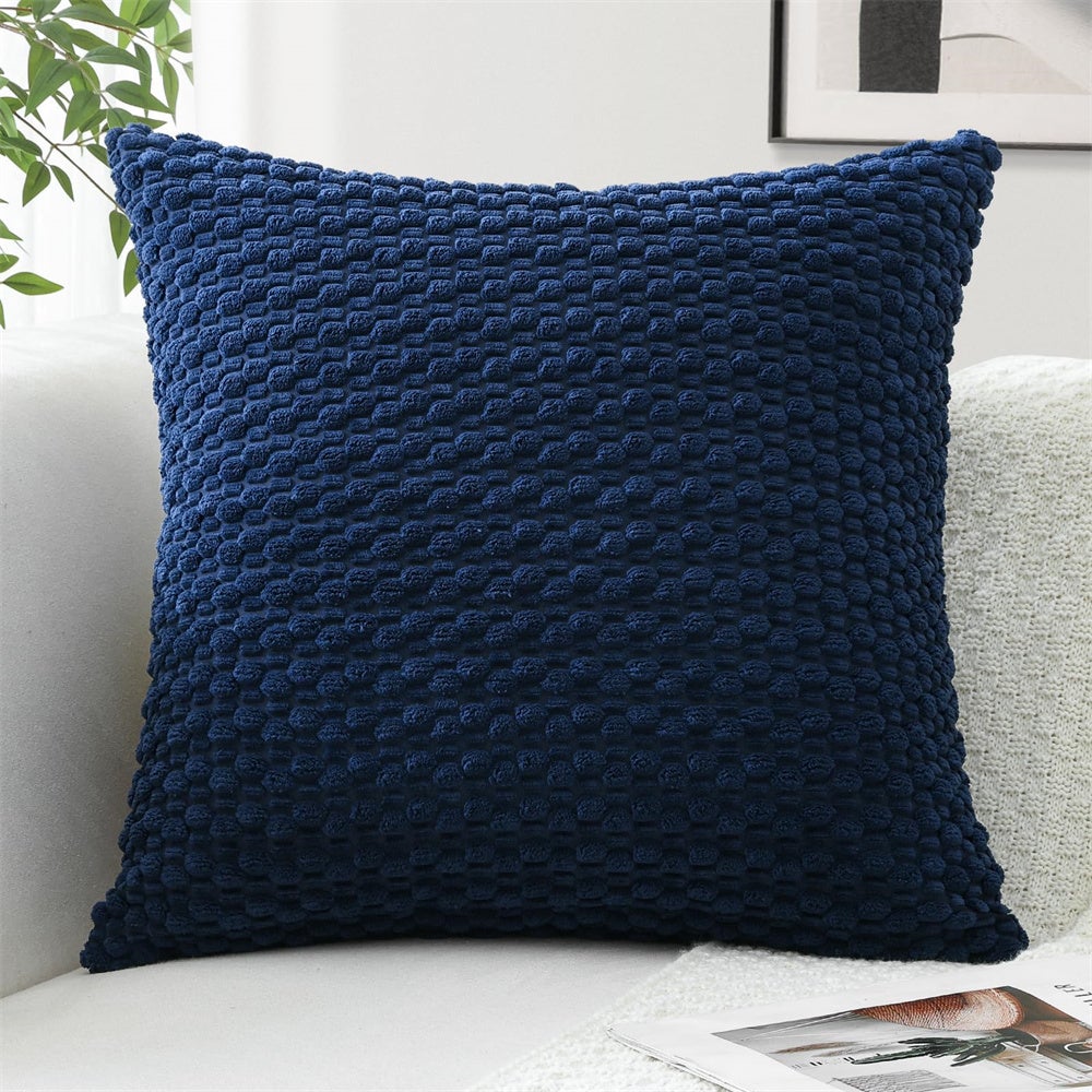 FDTERN Set di 2 Boho Federe de Cuscini per Divano 45x45 in Velluto a Coste, Moderno Morbido Motivo a Croce Decorativa Copricuscini per Divano Camera da Letto,Beige