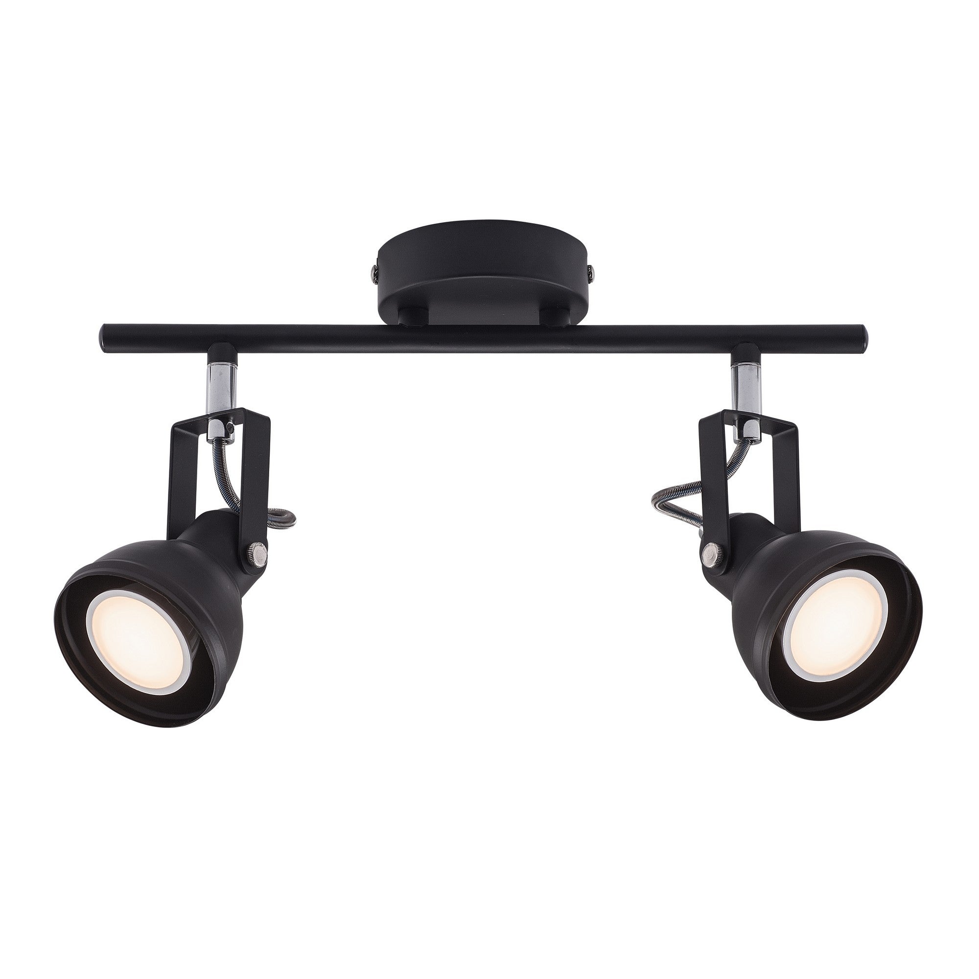 Nordlux ALASK minimalistyczna listwa z 2 regulowanymi reflektorami czarny E27