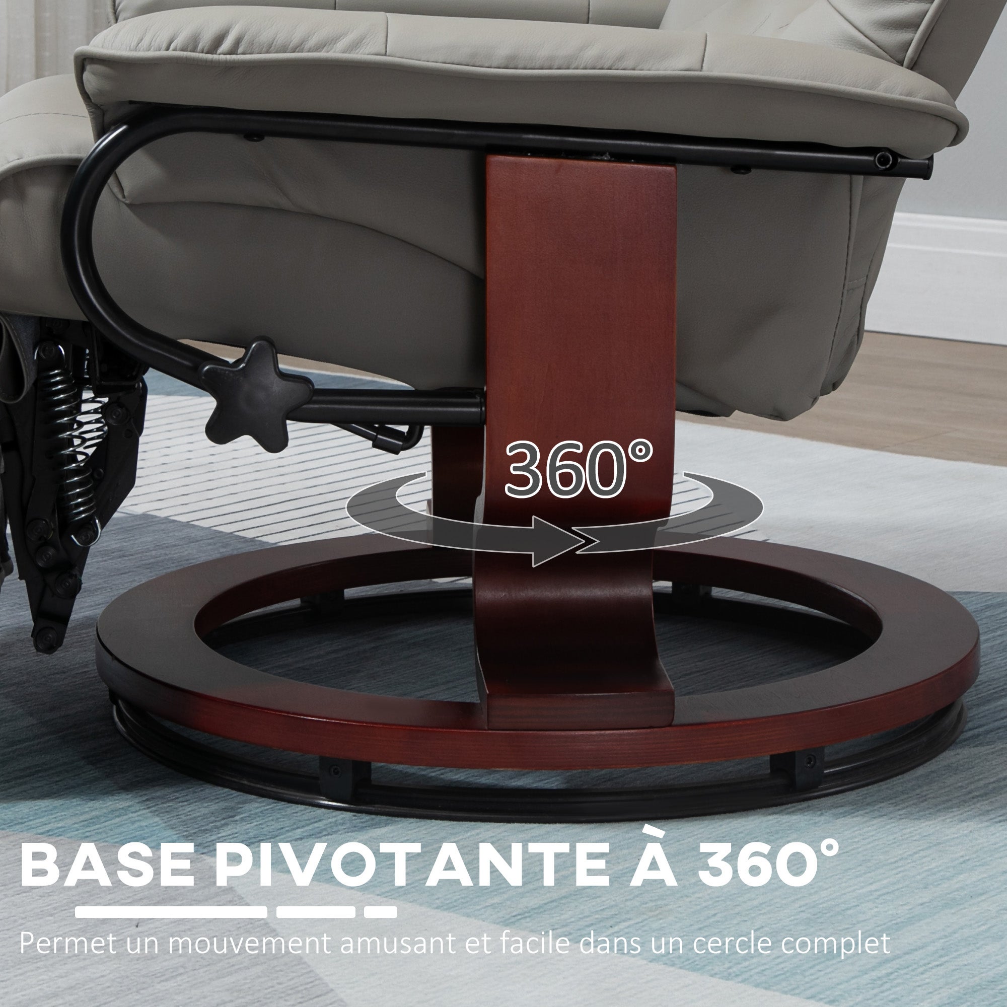 Fauteuil relax Revêtement synthétique HOMCOM - 5