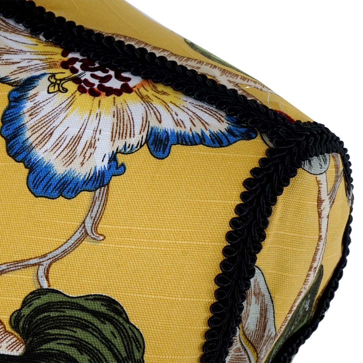 Buste de couture féminin sur pieds hauteur régable mannequin femme déco vitrine fibre de verre jaune avec des fleurs 04_ - 5