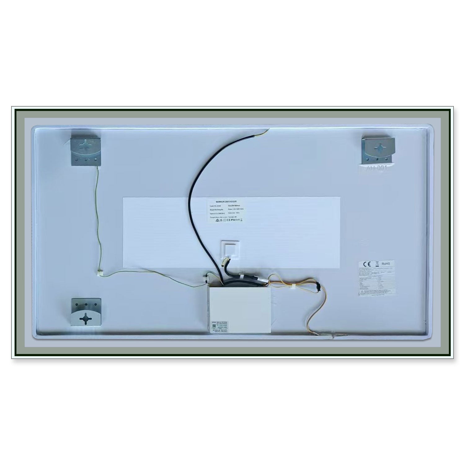 AICA Miroir lumineux 70 x 50cm avec 3 couleurs + dimmable + anti-buée + mémoire, miroir salle de bain - 7