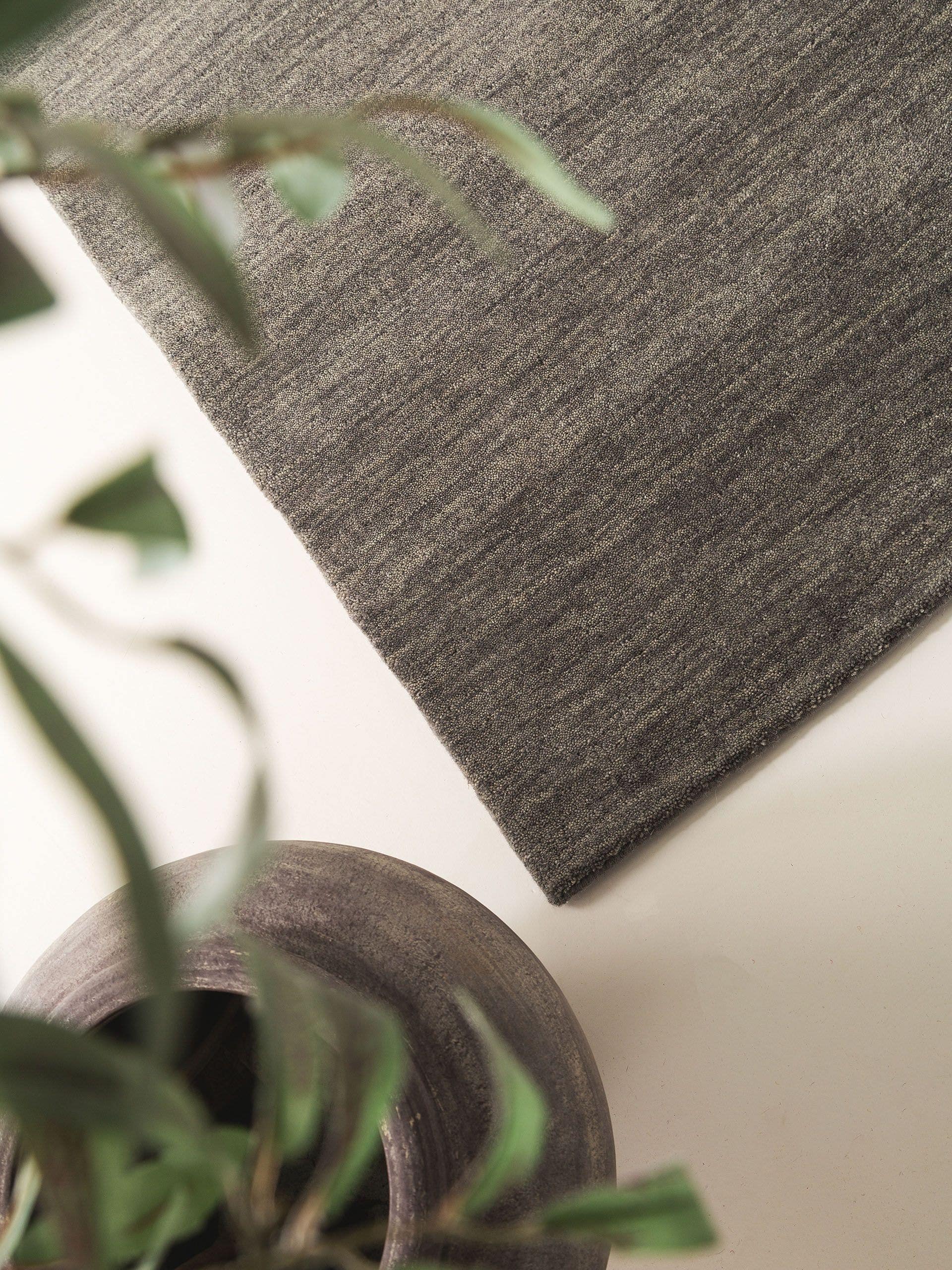 BENUTA - Passatoia in lana Jamal grigio 80x250 cm - 3