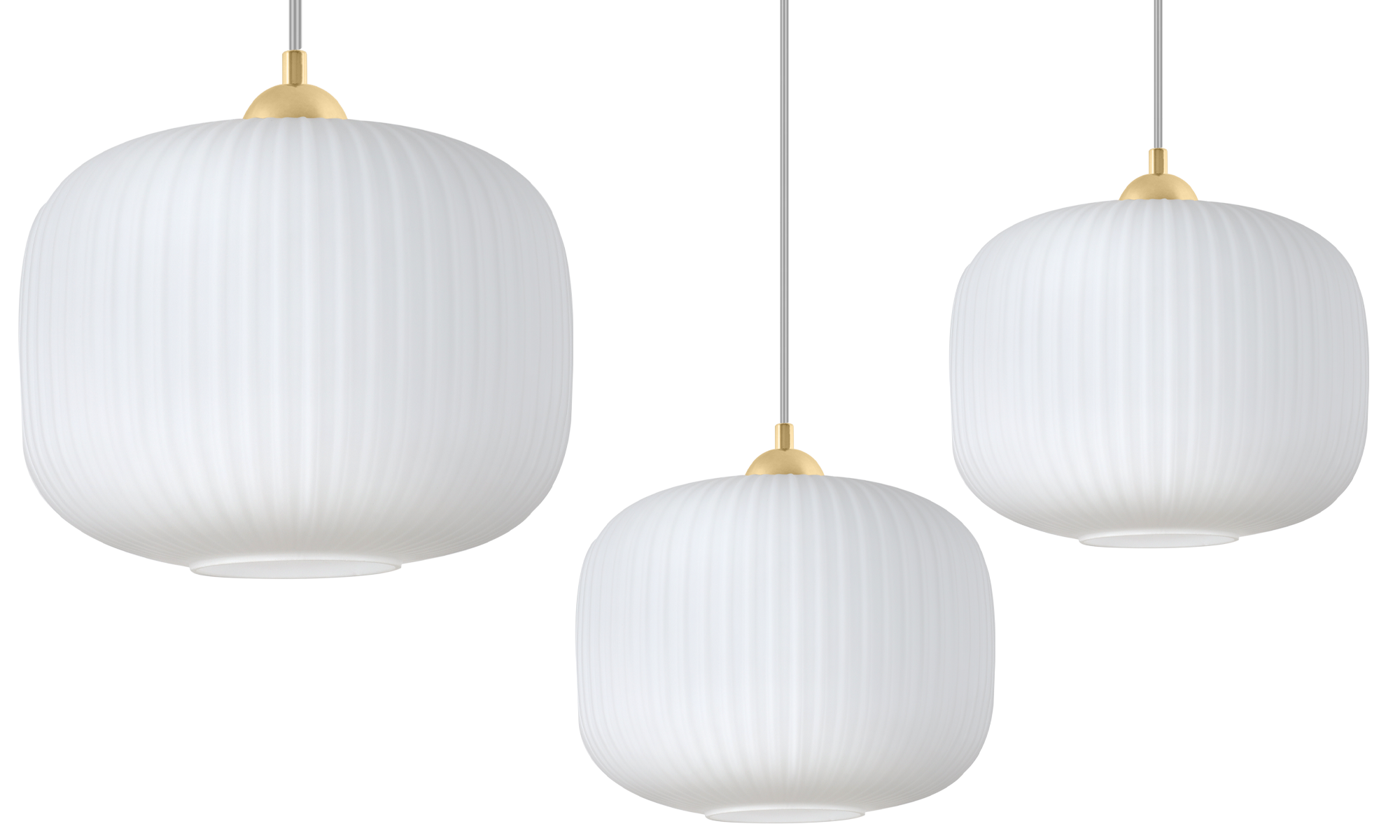 Lampa sufitowa wisząca Riffle loft 1xE27 klosz walec 25cm biały/złoty Light Home LH - 5