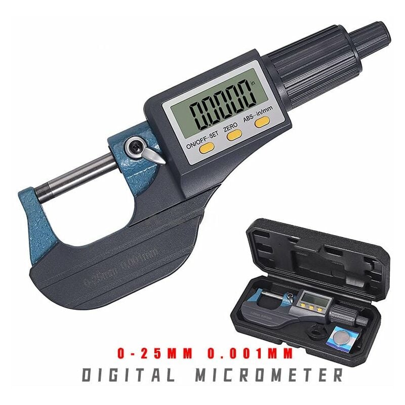 Mikrometr elektroniczny, mikrometr do pomiaru grubości ścianek, mikrometr cyfrowy 0-25mm 0.001MM