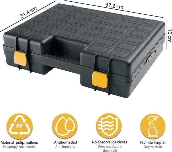 Valigia Portautensili Per Trapano - Dimensioni 37x31x12 Cm, Materiale Termoplastico, Robusta - Foto 9