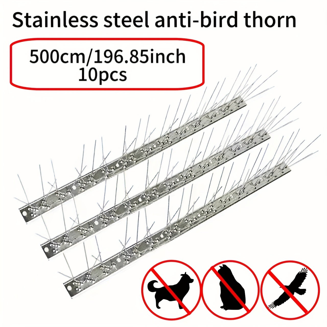 10PCS 50cm Bird Repellent Spikes Spikes Pigeon Repellent Spikes Ties Bird Protection Spikes for Roof - 3