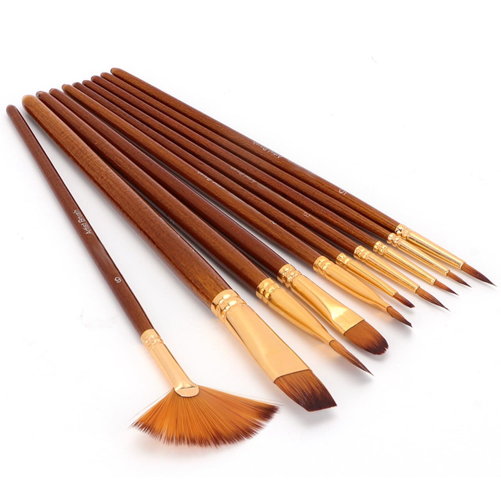 TSI Set di pennelli in Nylon 10 Pezzi Blu Sortiment aus