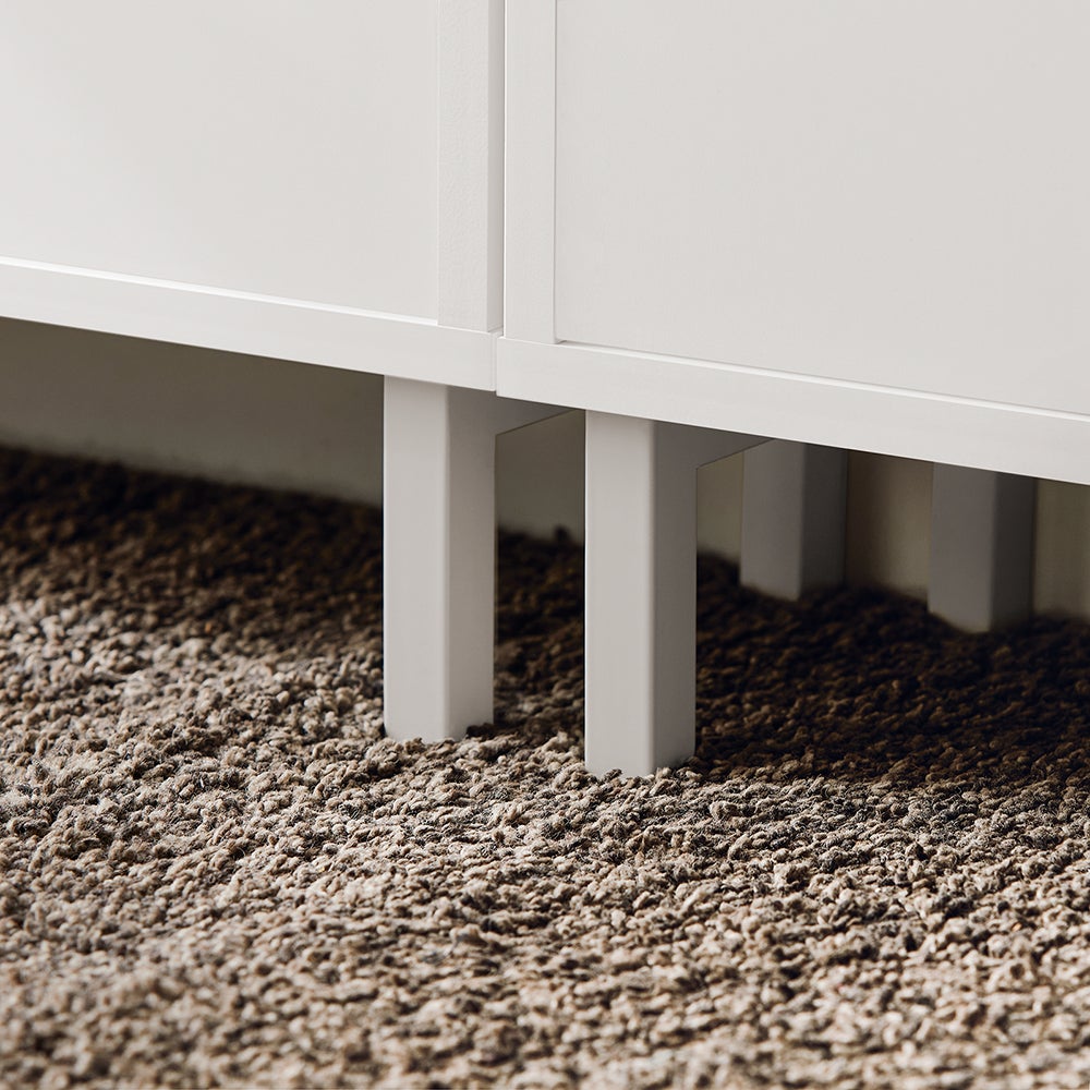 SoBuy Meuble à Chaussures Meuble de Rangement à Chaussures avec 2 Abattants Meuble d'Entrée – Blanc, FSR151-W - 6