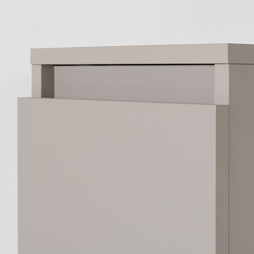 Meuble de salle de bains 30x25 en finition Tortora Pastello avec étagères, à faible encombrement - 5