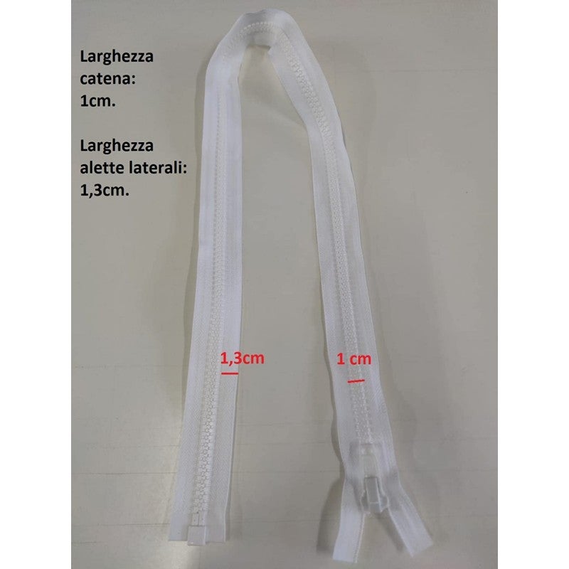 Cerniera Lampo in metallo grande 80cm divisibile T8 per giacconi Colore