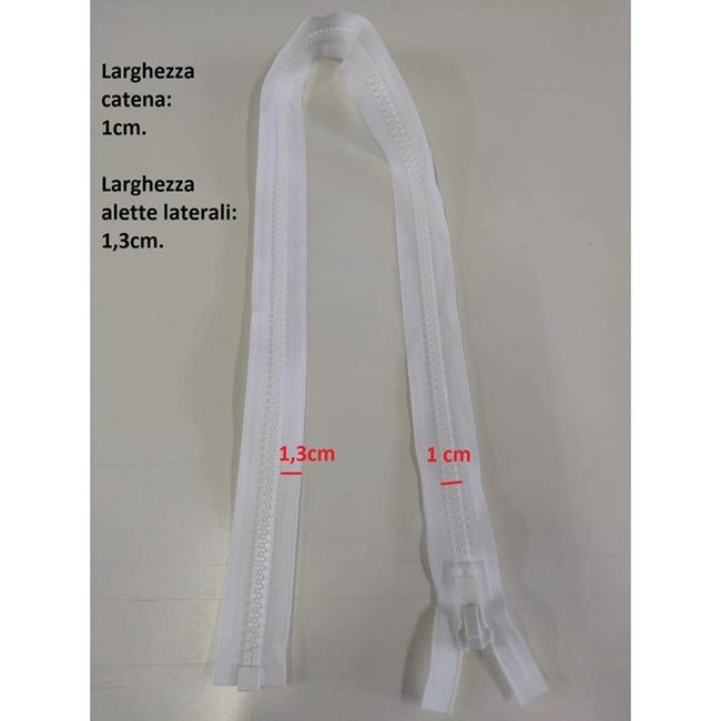Cerniera Lampo in metallo grande 80cm divisibile T8 per giacconi Colore Cerniera Lampo in metallo grande 80cm divisibile T8 per giacconi Colore