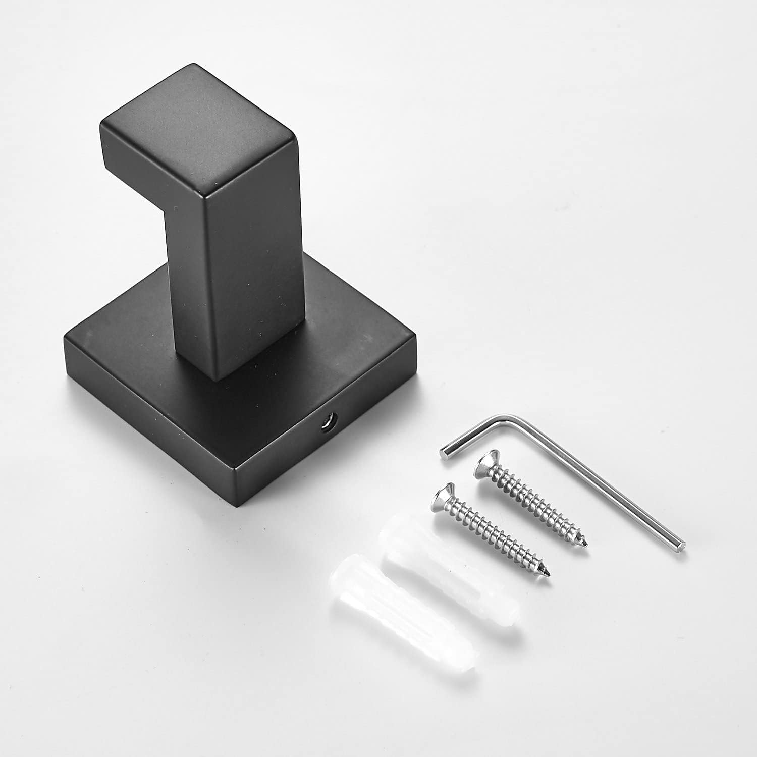 2 Pièces Crochet de Salle de Bain Noir, Crochet Mural Home Patère à Crochets, Crochet en Acier Inoxydable - 5