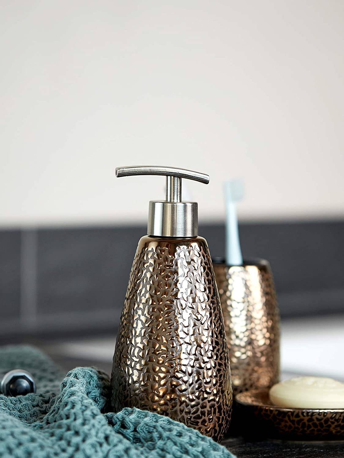 Distributeur de savon design ethnique Marrakesh - Marron - 3