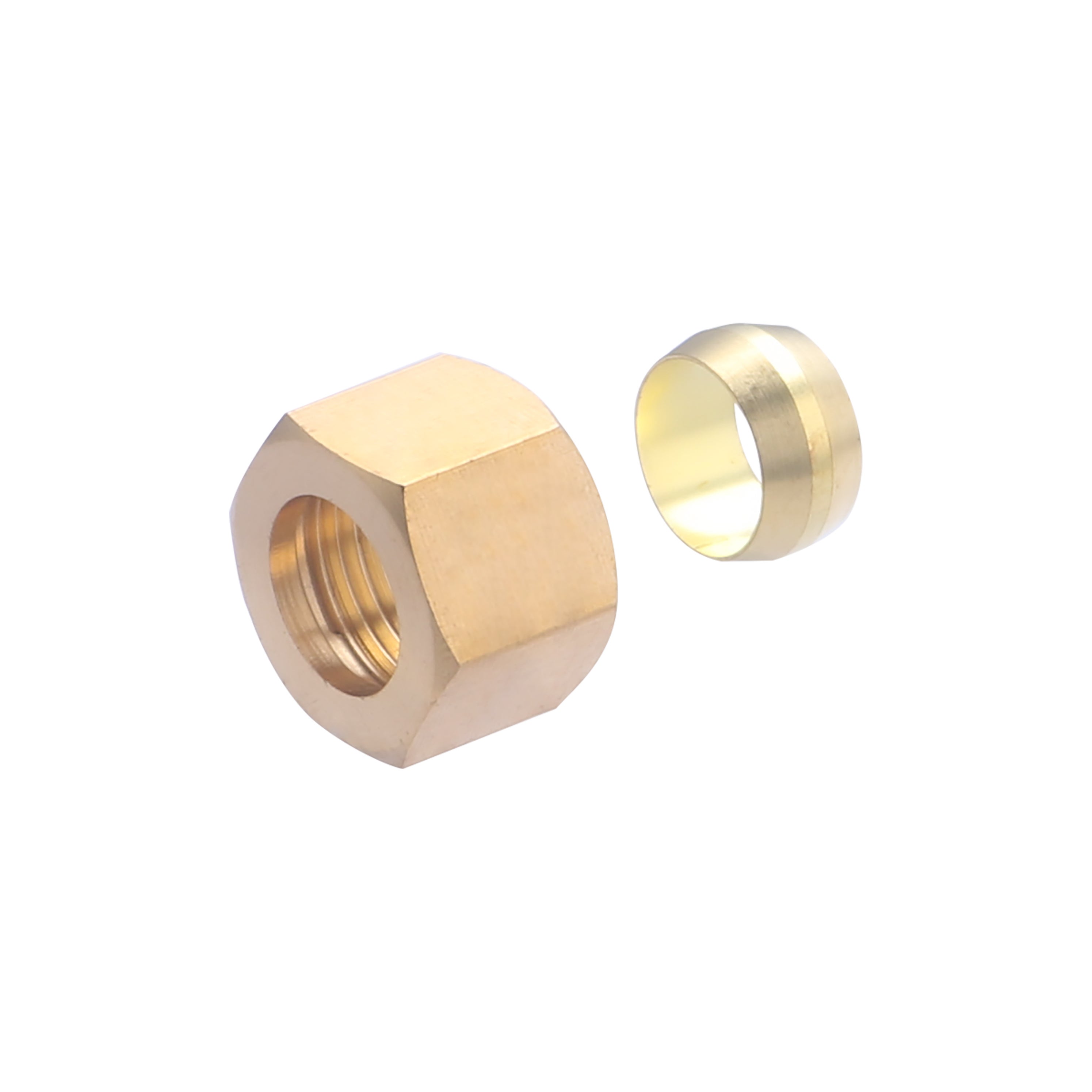 Lot De 2 Écrous De Sertir 3/8" En Laiton – Raccord Évasé Pour Climatisation Split, CVC, Réfrigérant, Connexion Étanchéité Parfaite