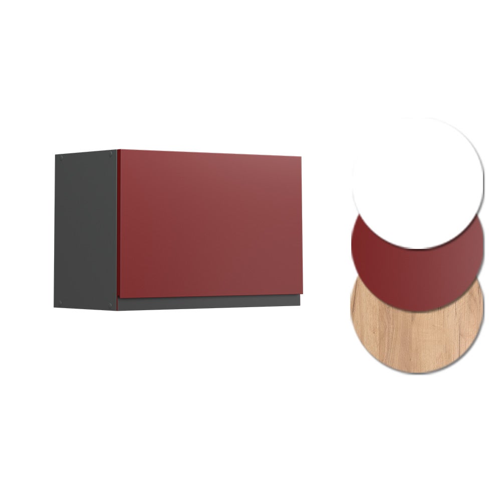 Vicco Elément haut de cuisine R-Line, Rouge, 60cm J-Shape, plat - 6