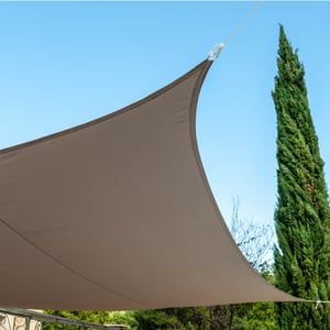 Voile d'ombrage taupe WERKA PRO 5 x 5 m