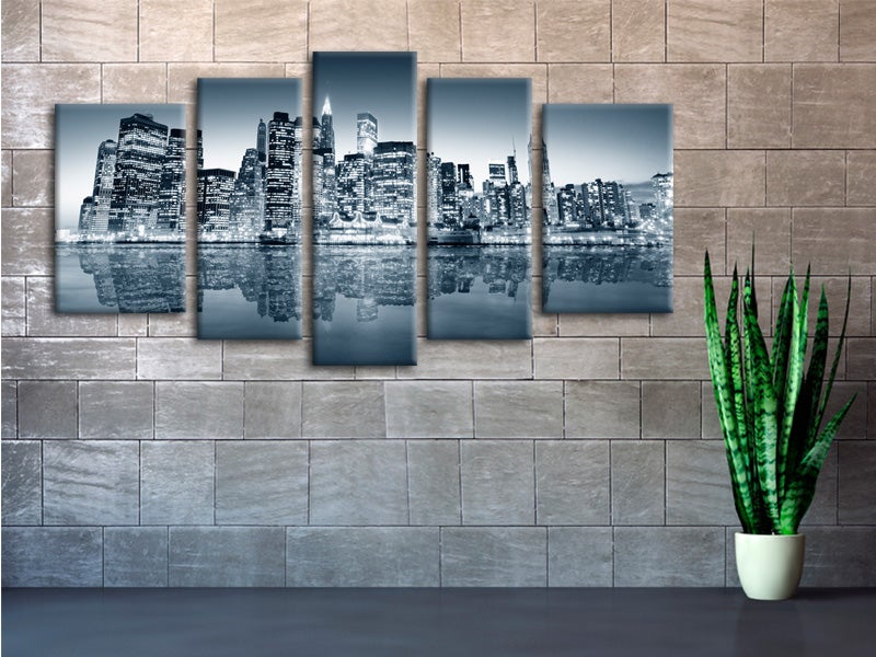 DECLINA, Tableau toile imprimée, Tableau toile deco urbain Manhattan, 220x120 cm - 3