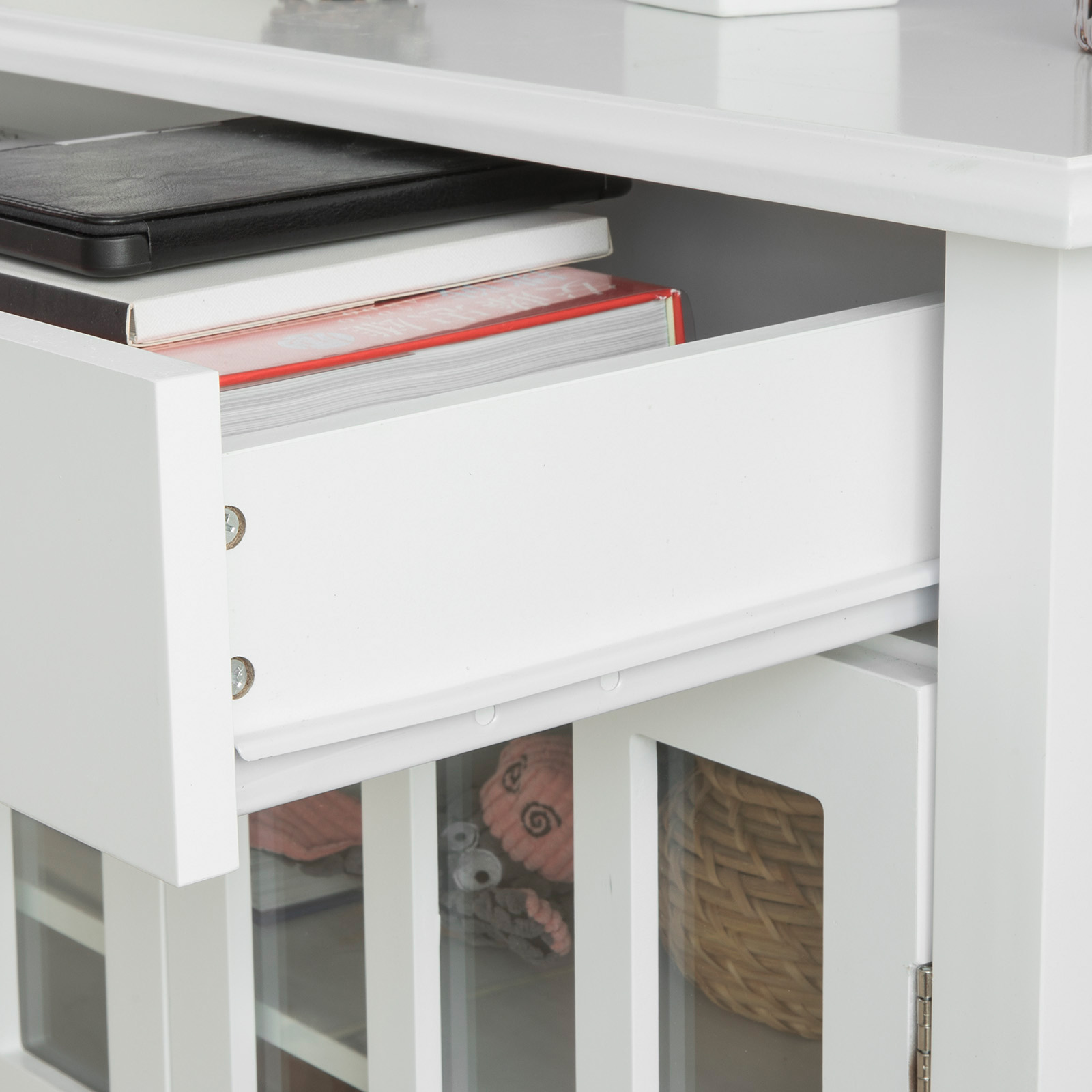 SoBuy FSB23-W Buffet Commode Meuble de Rangement Armoire de Rangement pour Salon, Chambre, Couloir, Cuisine - 7