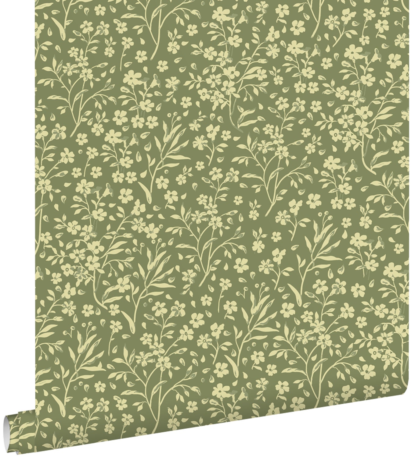 Tapeta kwiaty zielonym - 50 x 900 cm - ESTAHOME