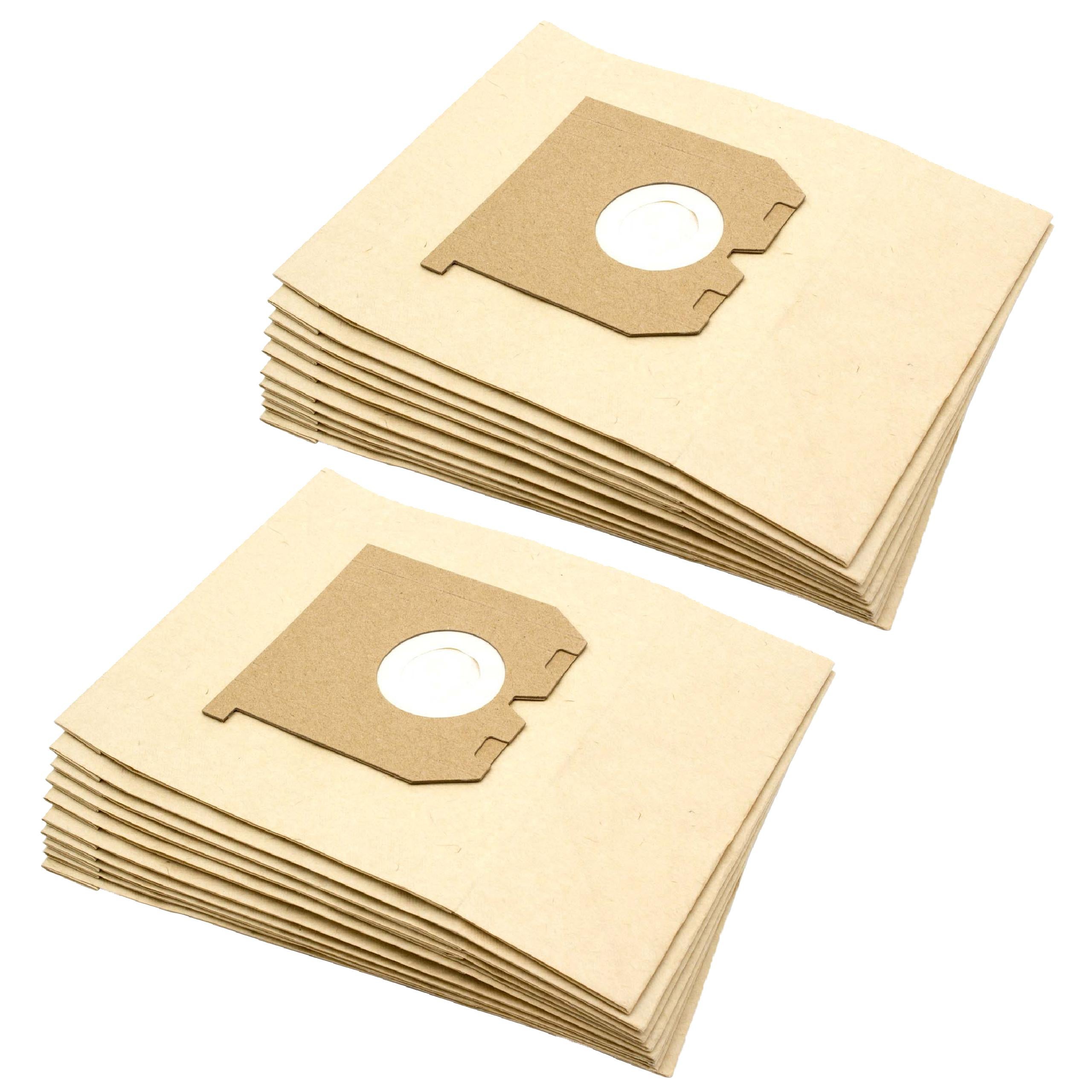 vhbw 20x Sacs compatible avec AEG/Electrolux Z1873 aspirateur - papier, 24cm x 18cm, couleur sable - 2