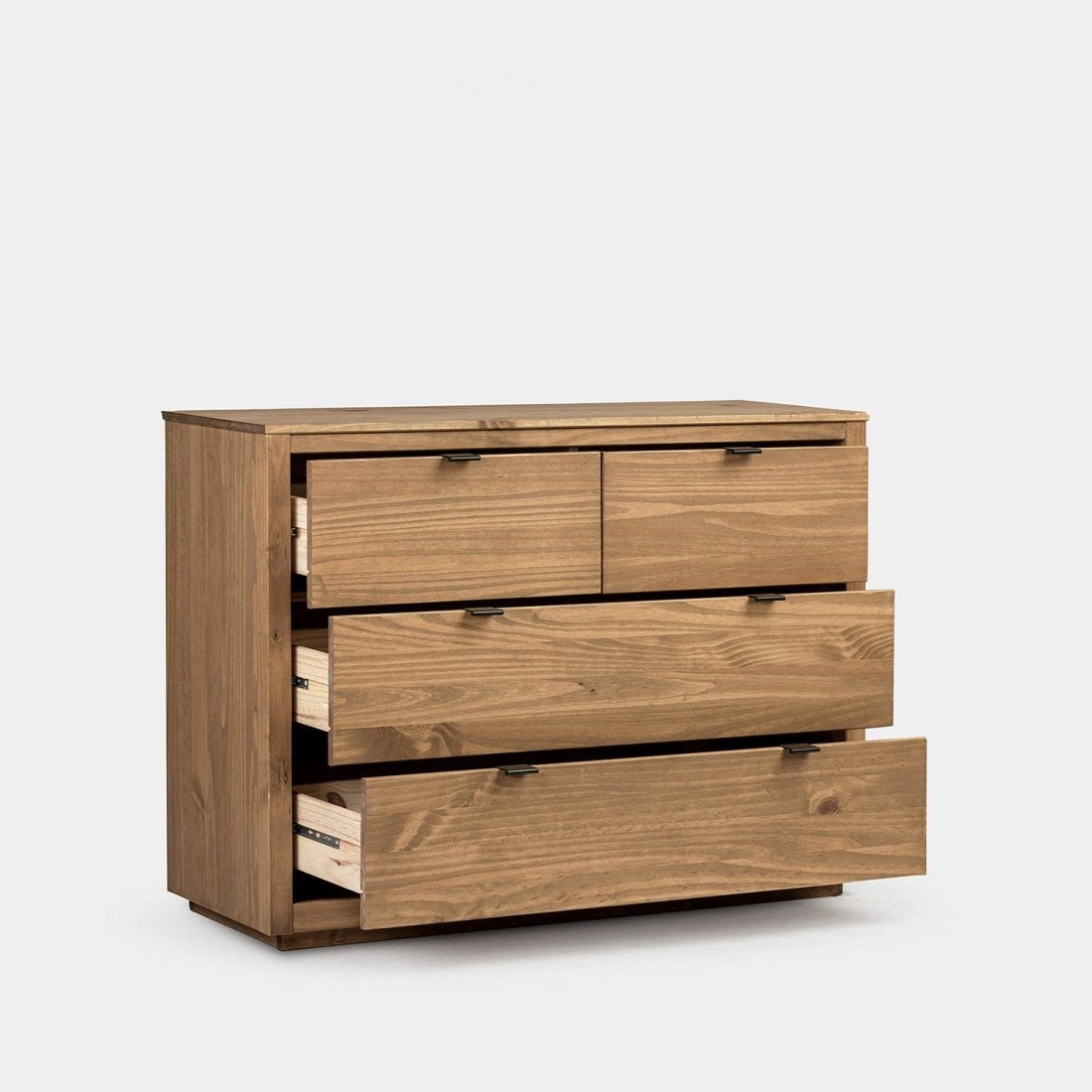 Commode à 4 tiroirs en bois massif couleur naturelle Sven - 7