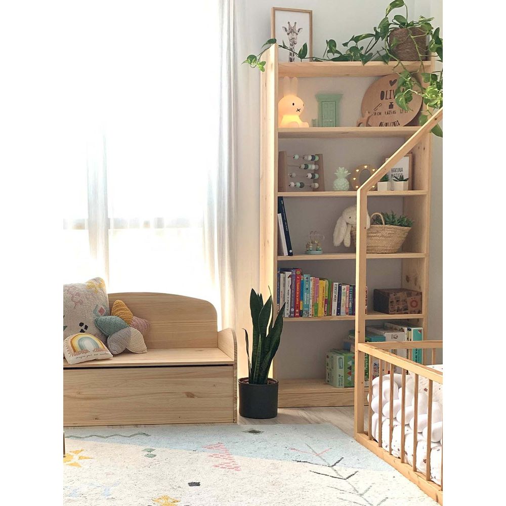 Combiné banc coffre déco en pin 90x62x38cm astigarraga - 9