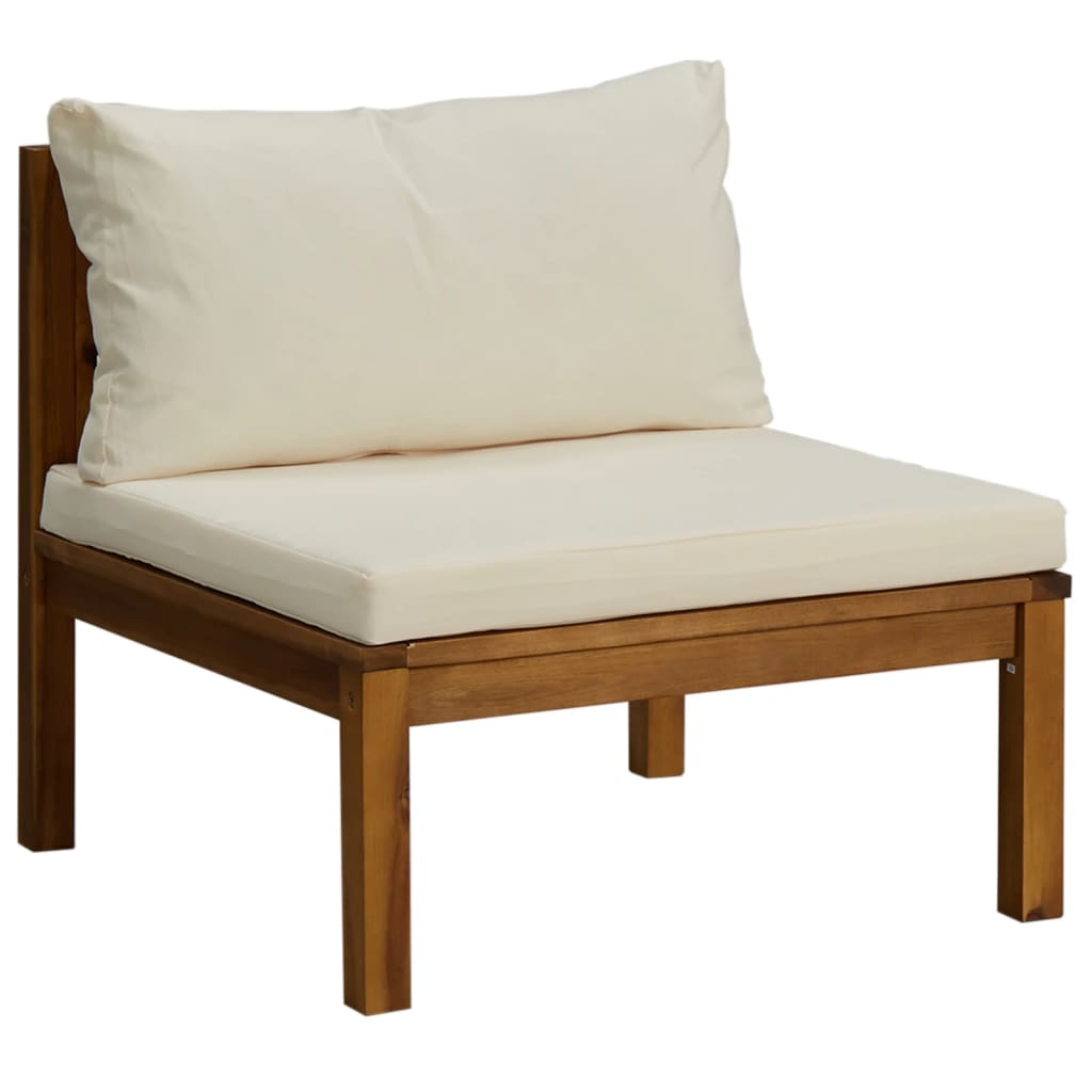 Salon bas de jardin en Bois Beige 7 personnes - 5